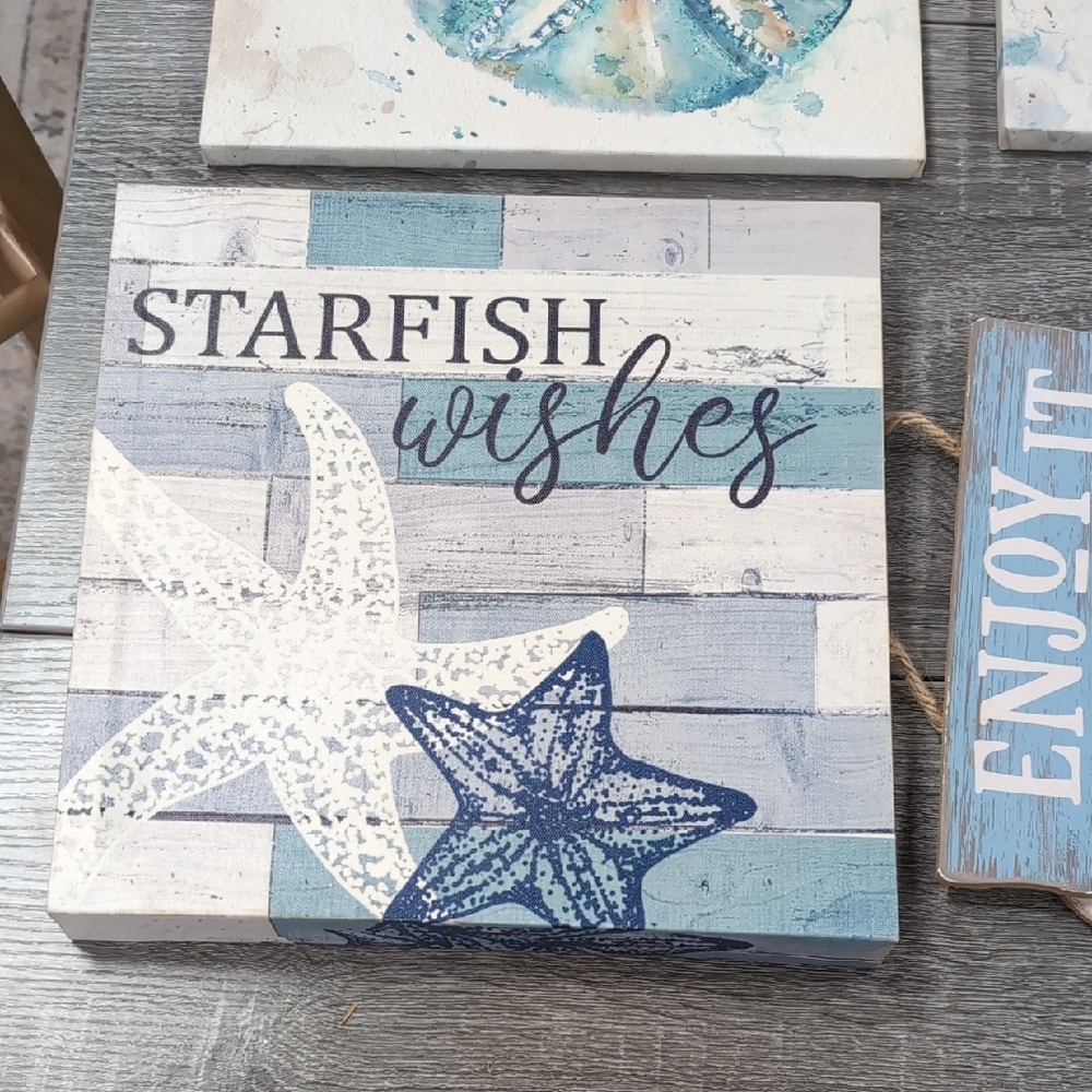 Starfish Wishes Bundle, Coastal Wall Art